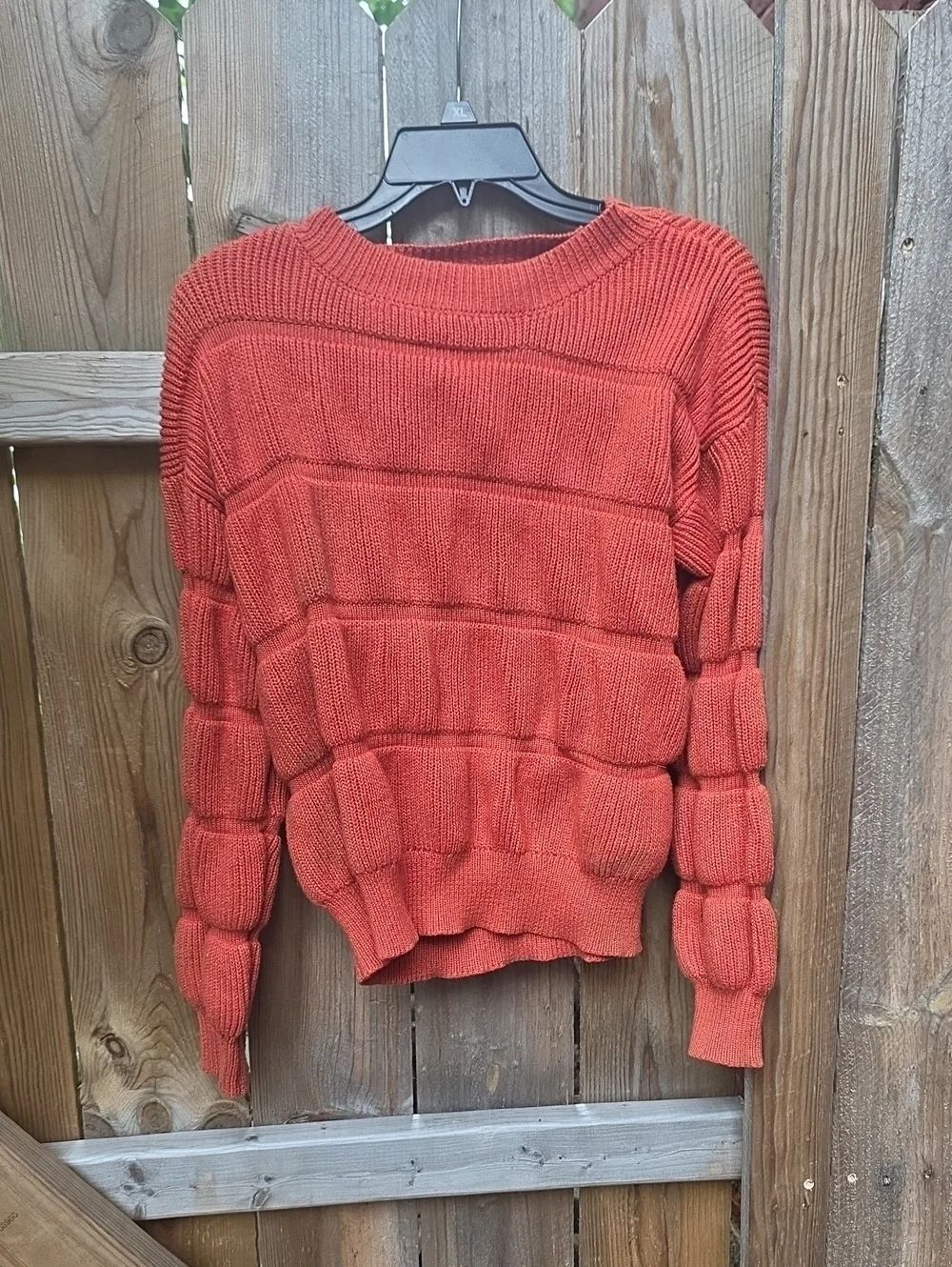 Women’s Chunky Knit Sweater - Rust Orange